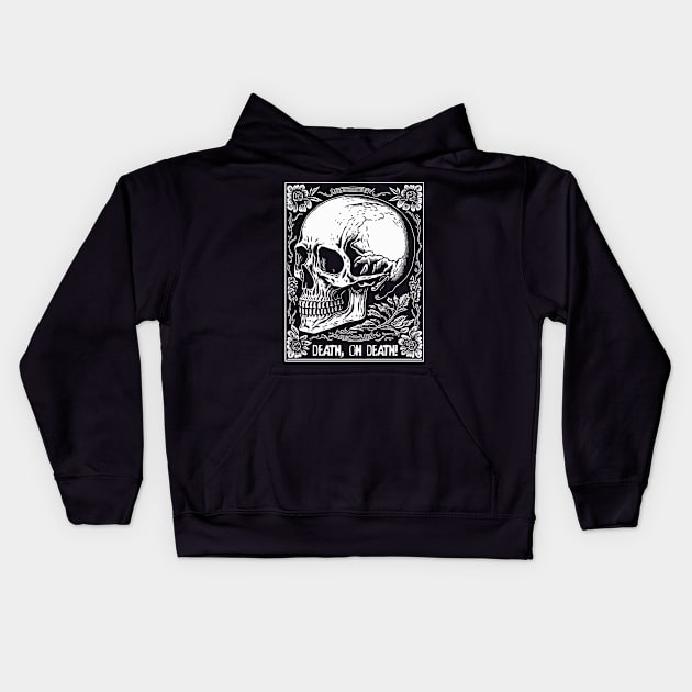 Skull Death Oh Death Kids Hoodie by TORVENIUS